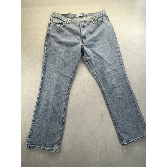 Diamond Gusset Blue Womens SZ 10 X 32 Regular Fit Vintage - Picture 3 of 11